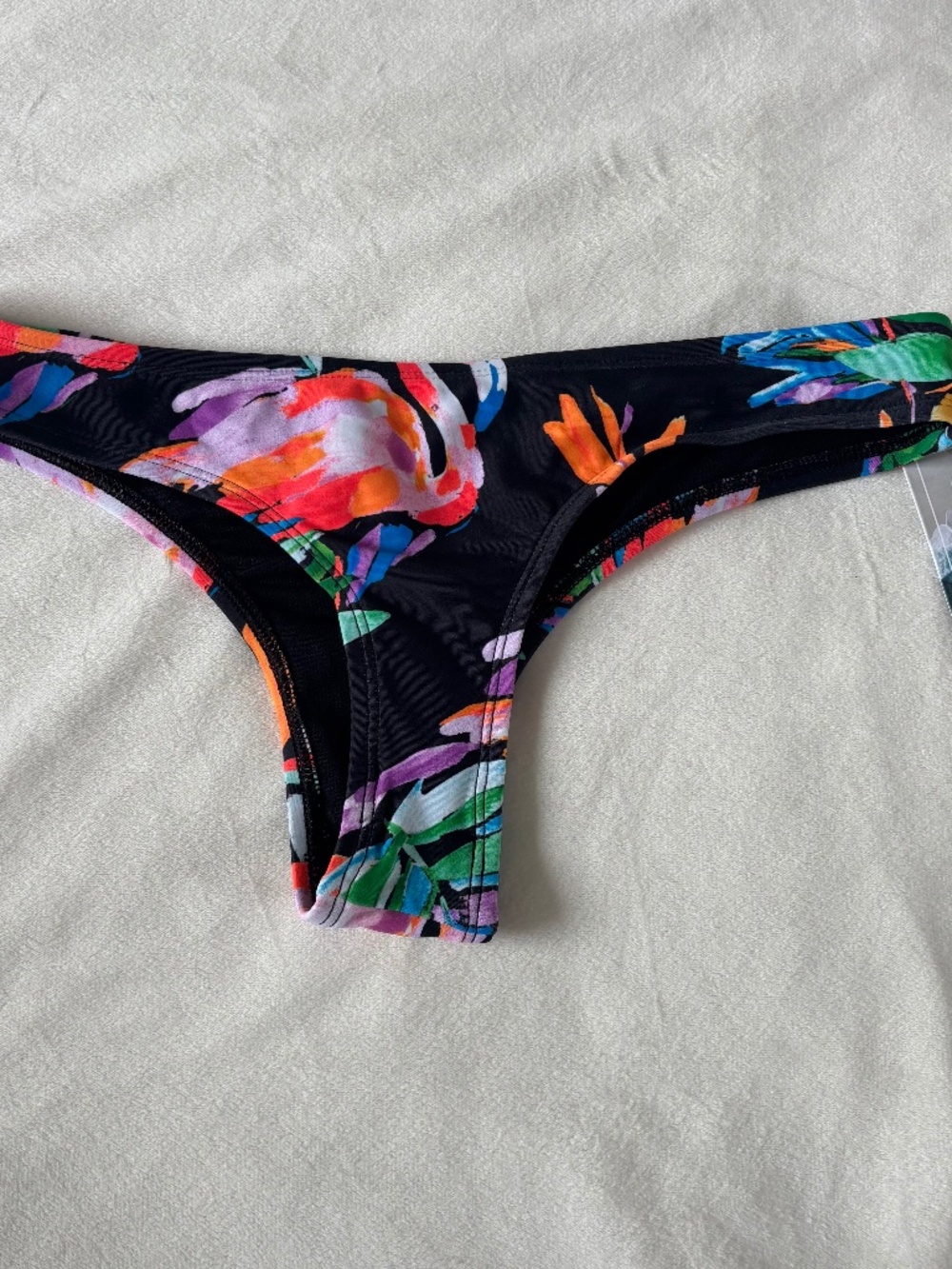 Eidon Surf Bikini Bottom Ariel Pink Flamingos Brazilian Cut Women's Size XS NWT